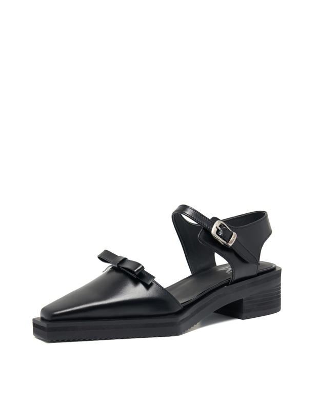 Ribbon sandals loafer black(IVEチャン·ウォニョン着用)